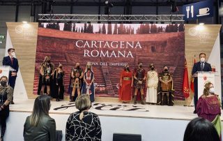 FITUR 2022: Carthagineses y Romanos promocionan en el metro de Madrid.